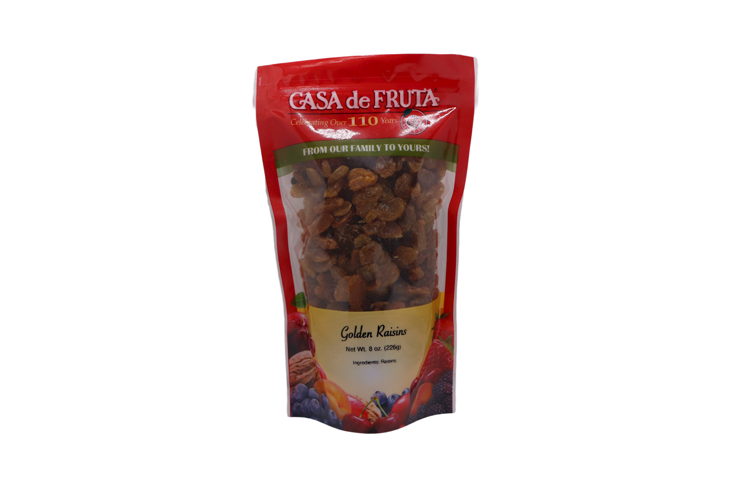 GOLDEN RAISINS 8 OZ LARGE