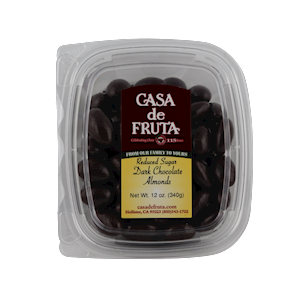 DARK CHOCOLATE ALMONDS - REDUCED SUGAR 12 OZ MAIN