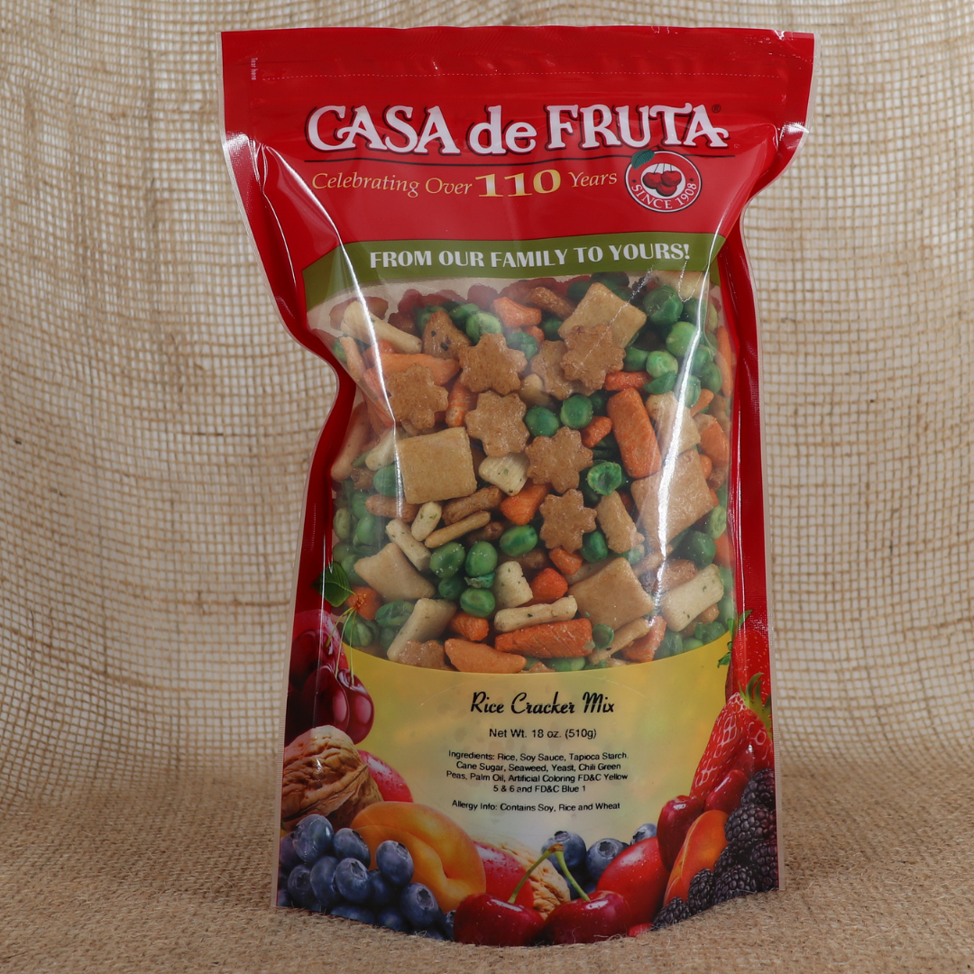 RICE CRACKERS WITH PEAS MIX 18 OZ LARGE