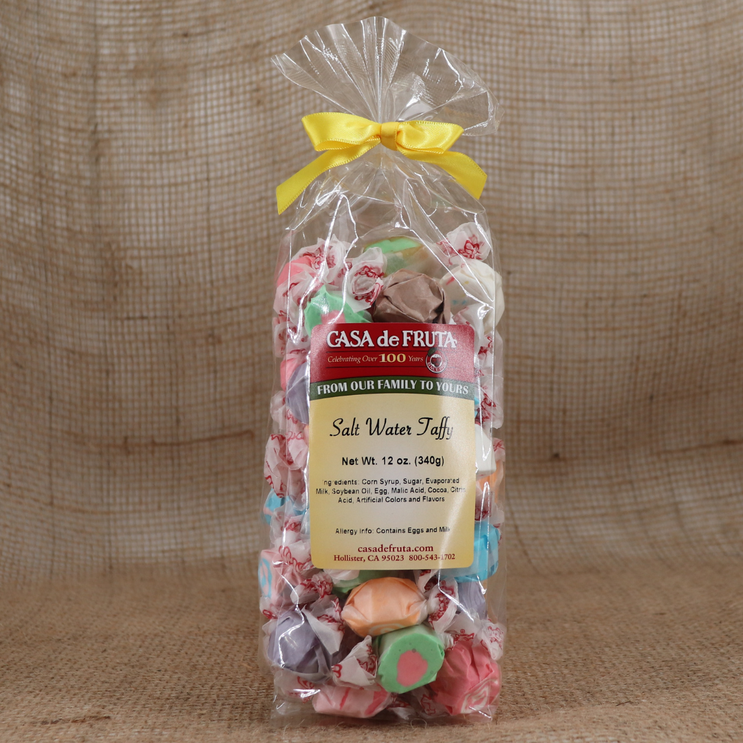 ASSORTED SALT WATER TAFFY  12 OZ LARGE