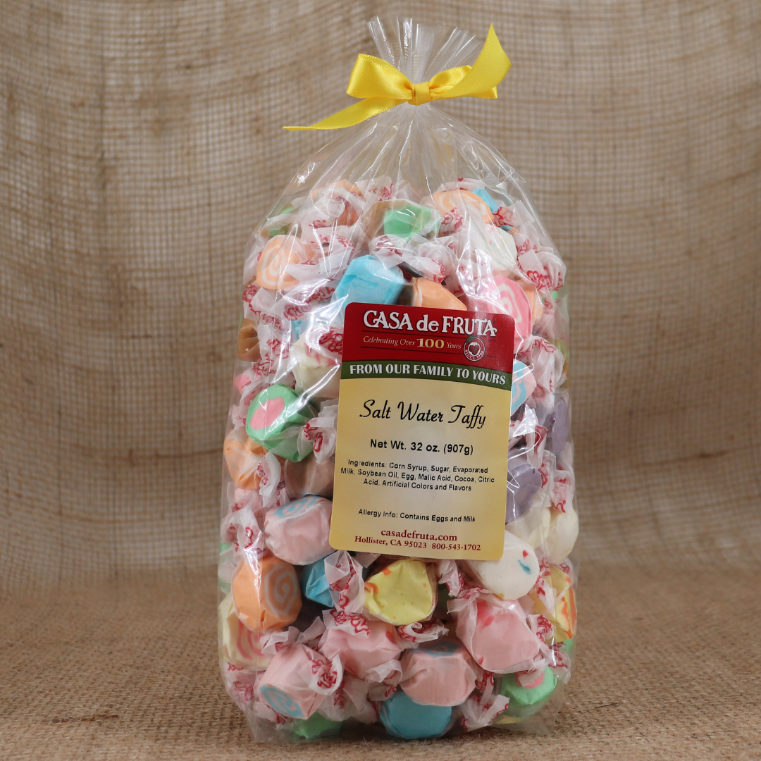 ASSORTED SALT WATER TAFFY  32 OZ LARGE