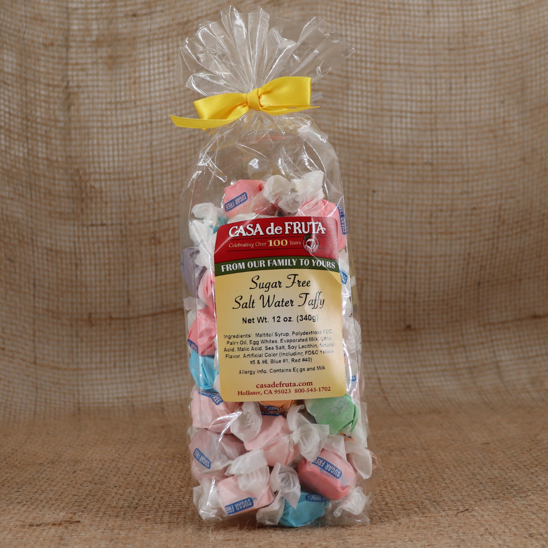 ASSORTED SALT WATER TAFFY  12 OZ - SUGAR FREE LARGE