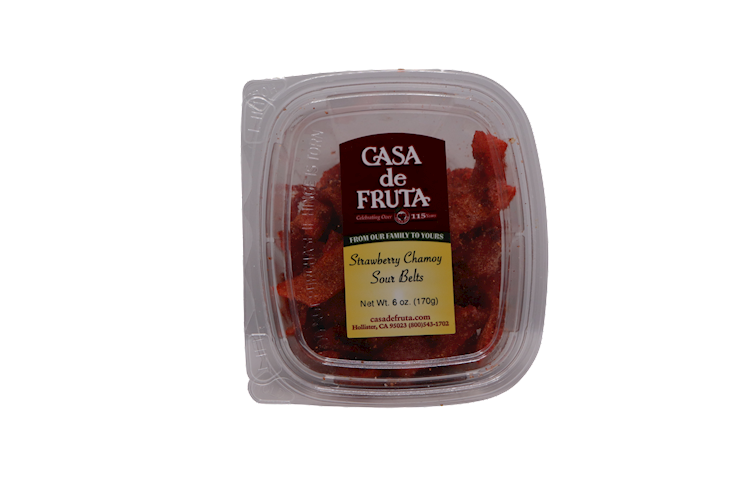 CHAMOY STRAWBERRY SOUR BELTS 6 OZ THUMBNAIL