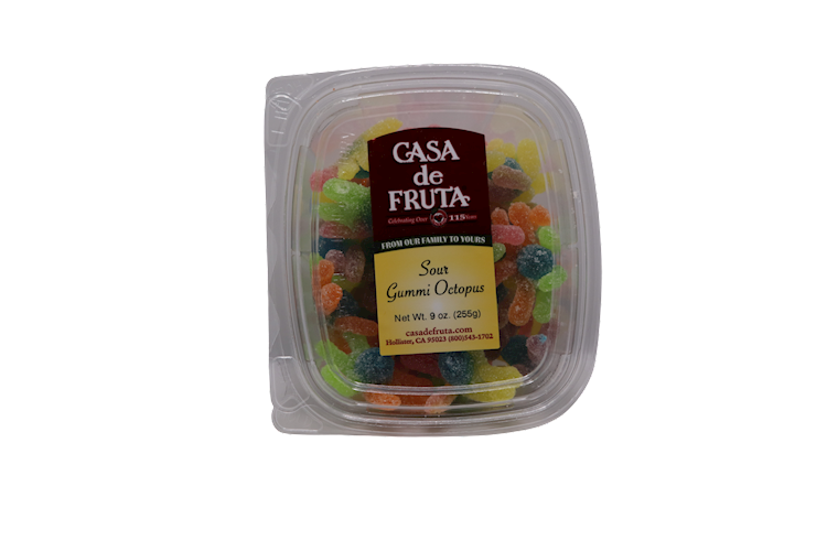 SOUR GUMMI OCTOPUS 9 OZ LARGE