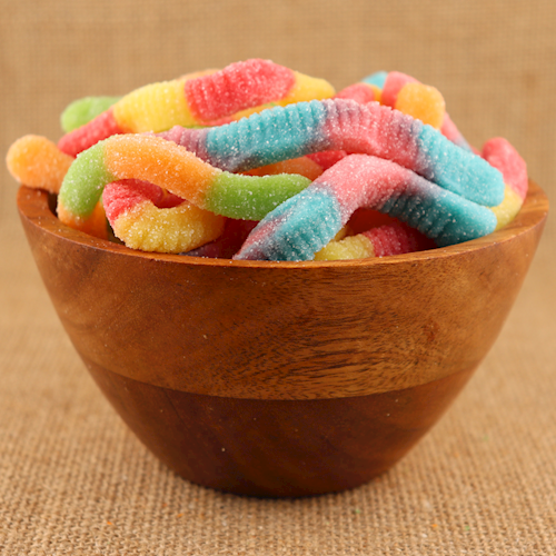 BULK SOUR GUMMI WORMS LARGE