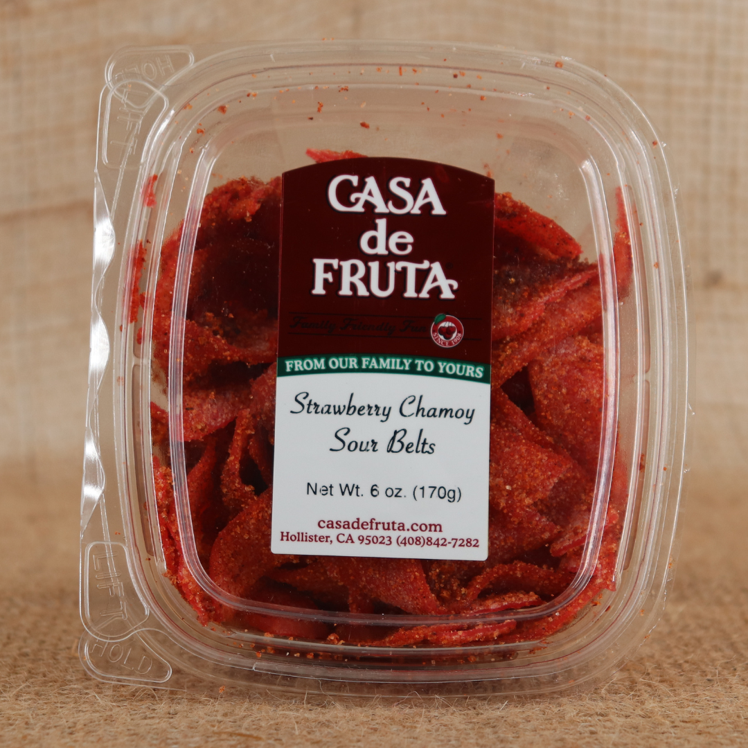 CHAMOY STRAWBERRY SOUR BELTS 6 OZ THUMBNAIL