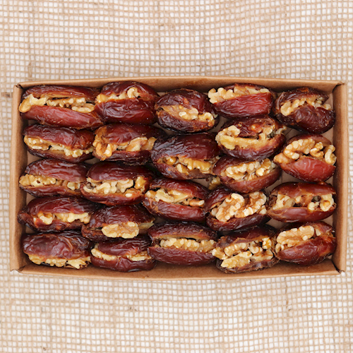 Medjool Dates Stuffed with Walnuts Crate 21 oz THUMBNAIL