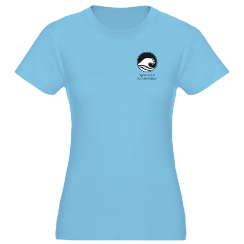 Logo Women's Fitted Tee - Aqua MAIN