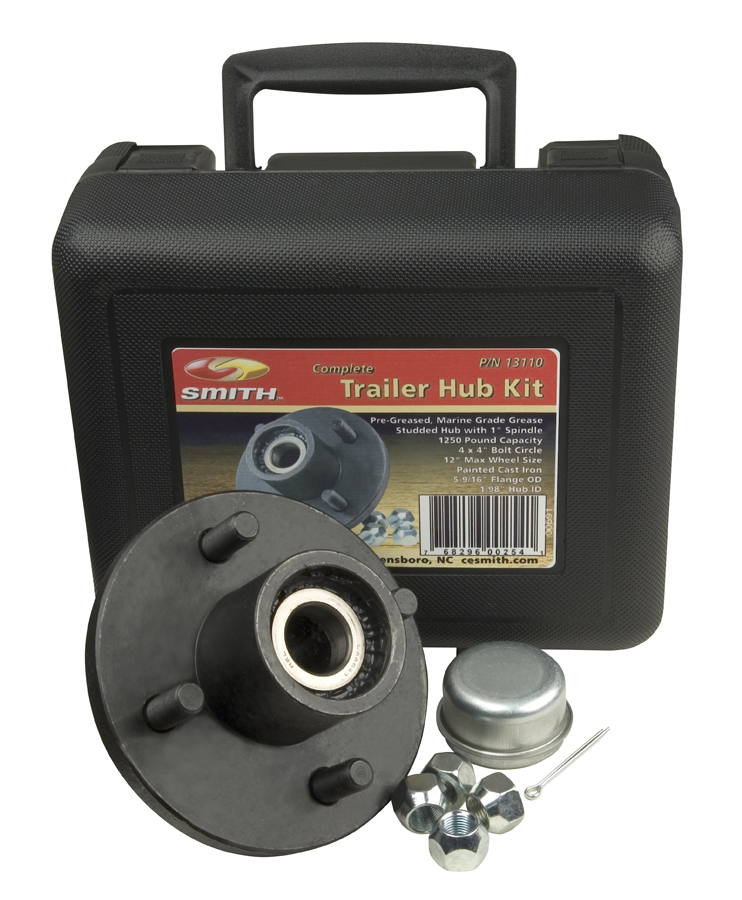 Trailer Hub Kit 1" Spindle, 4x4" Stud 1250 Lb Capacity CE Smith