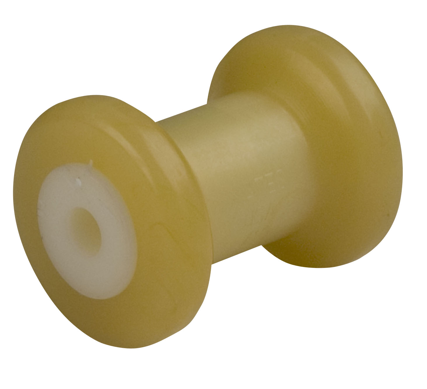 4" Spool Roller Yellow TPR, 1/2" Shaft MAIN