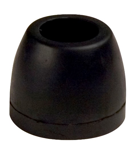 2-1/2" Side Guide Roller End Guard Black Natural Rubber, 1/2" Shaft MAIN