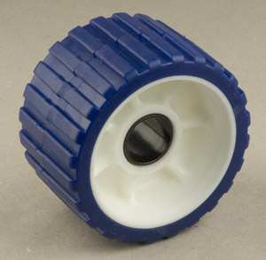 Ribbed Roller Blue Tpr, 1-1/8" Shaft Tidewater Trailers MAIN