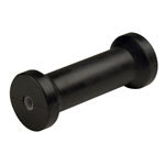 8" Spool Roller Black Natural Rubber, 1/2" Shaft THUMBNAIL