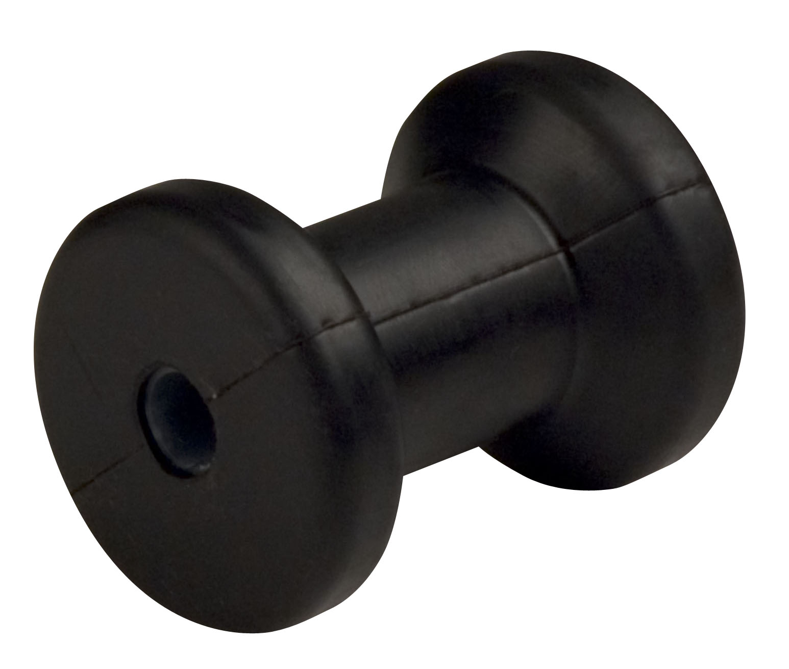 4" Spool Roller Black Natural Rubber, 5/8" Shaft MAIN