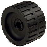 Ribbed Roller Black Natural Rubber, 3/4" Shaft THUMBNAIL