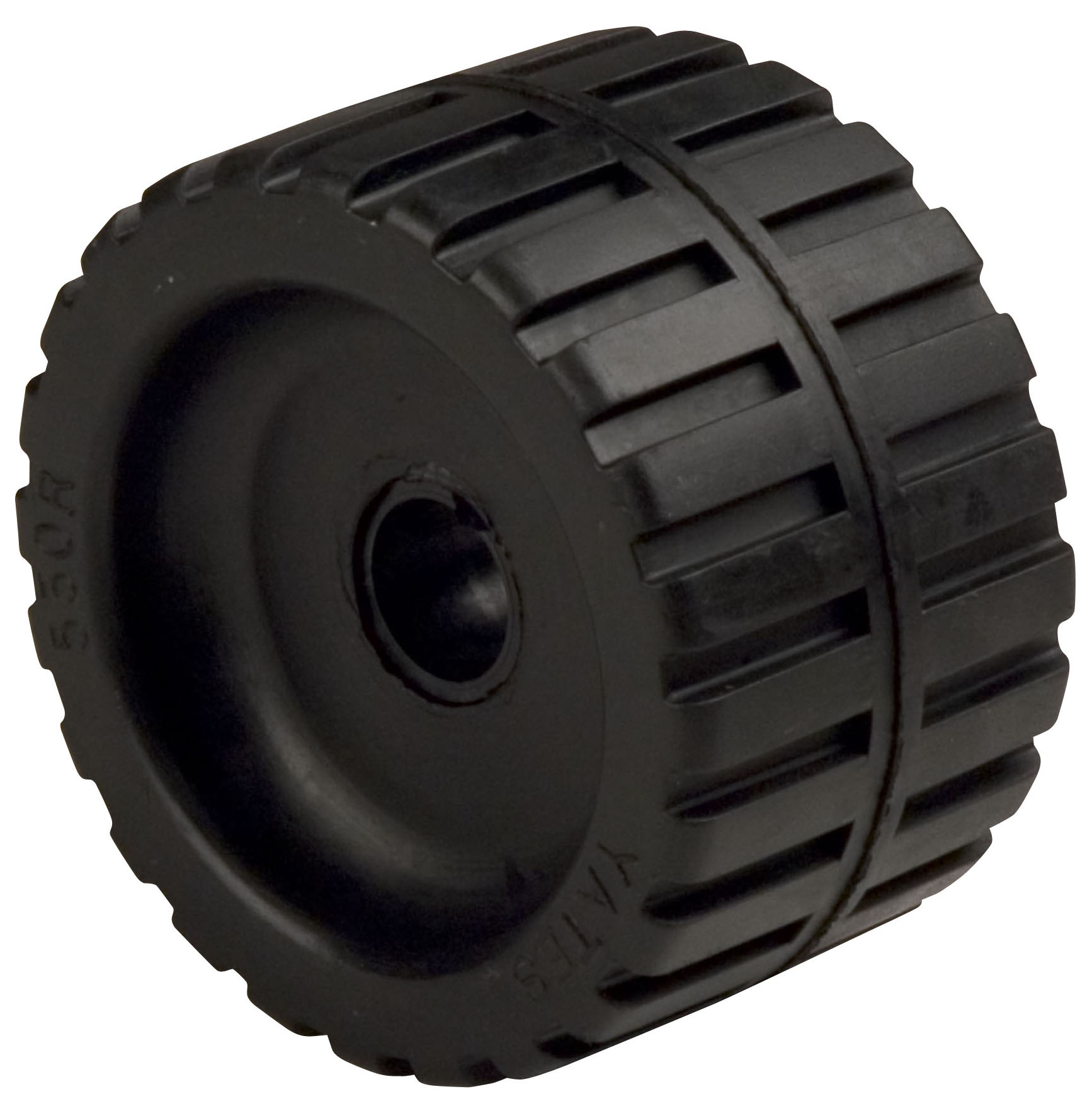 Ribbed Roller Black Natural Rubber, 7/8" Shaft MAIN