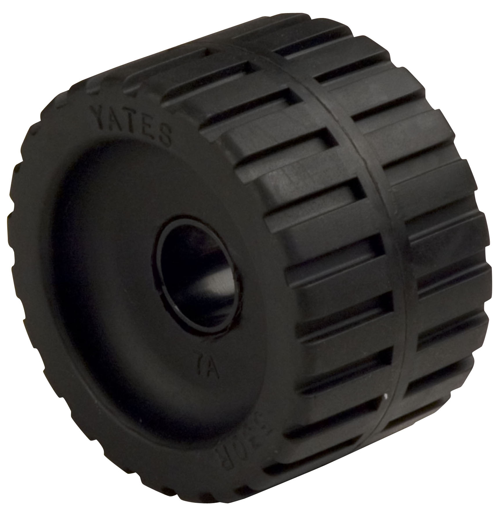Ribbed Roller Black Natural Rubber, 1-1/8" Shaft MAIN