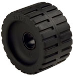 Ribbed Roller Black Natural Rubber, 1-1/8" Shaft THUMBNAIL