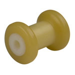 4" Spool Roller Yellow TPR, 5/8" Shaft THUMBNAIL