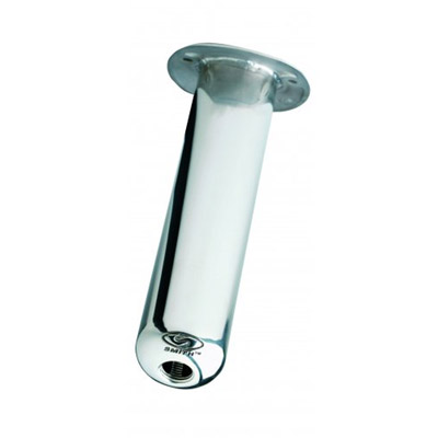 C.E. Smith 70 Series Standard Flush Mount Rod Holder - 0 Degree - Stainless Steel - Cast Bottom - Black Liner