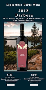 September Value Wine - 12 Bottle Set -2018  Barbera