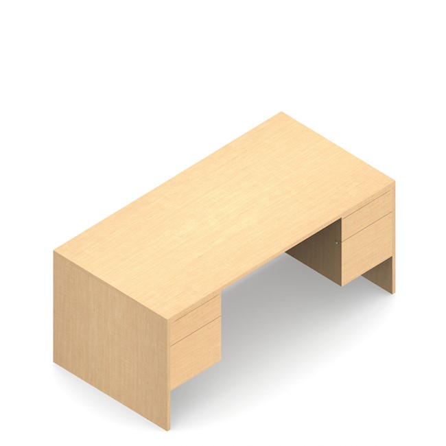 "L" Shaped Desk 30"W x 60"D With 20"W x 42"D Right Return Chase