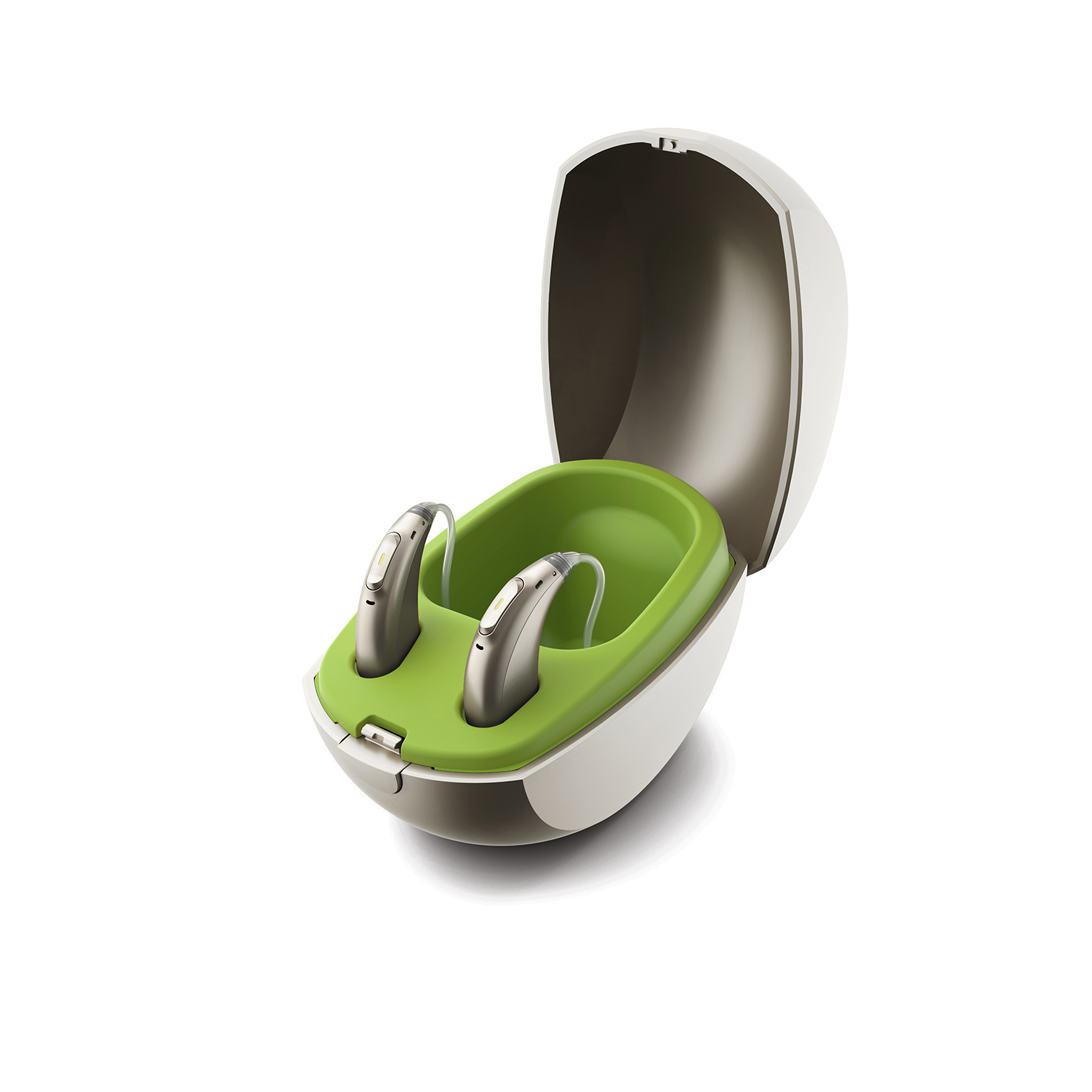 All in one charging case for Phonak rechargeable hearing aids. THUMBNAIL