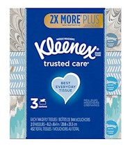 FACIAL TISSUE, FLAT BOX, 2-PLY, 144SHEETS/BOX, 3 BOXES/PK, KLEENEX MAIN