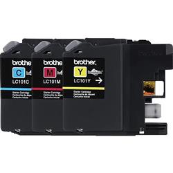 INK CARTRIDGES, CYAN / MAGENTA / YELLOW, BROTHER, 3/CT LARGE