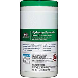 Disinfecting Wipes, Hydrogen Peroxide Cleaner, Clorox Healthcare, 155 Wipes/Can, 6 Cans/Ct LARGE