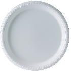 Plates, 9", White, Plastic Plates, 25/Pk THUMBNAIL