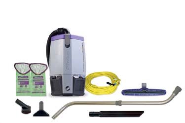 BACKPACK VACUUM, 6 QT, SUPERCOACH PRO, W/ KIT 107100 LARGE