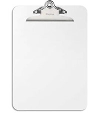 CLIPBOARD, STAPLES, PLASTIC, LETTER, CLEAR MAIN