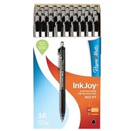 PENS, PAPER MATE INK JOY 300RT RETRACTABLE BALLPOINT PENS, MEDIUM POINT, BLACK INK, 36/PACK THUMBNAIL
