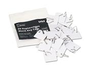 KEY TAGS, REPLACEMENT, 20 BLANK TAGS, WHITE THUMBNAIL