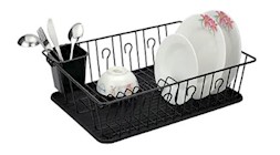 DISH RACK, BLACK CHROME, 16" X 12" X 4", BETTER CHEF THUMBNAIL