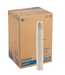 CUPS, HOT, DIXIE, INSULATED, 8 OZ., 1000/CT LARGE