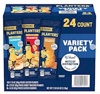 NUTS, VARIETY PACK, SALTED, PLANTERS, 24 PACKS/CT MAIN
