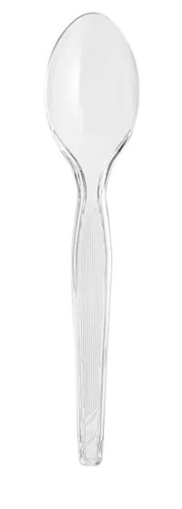 SPOONS, PLASTIC, DIXIE, HEAVY-WEIGHT, CLEAR, 1000/CT MAIN