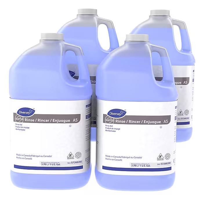 DISHWASHER RINSE AID LIQUID, SUMA RINSE A5, DIVERSEY, 4/CS THUMBNAIL