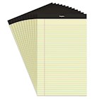 NOTEPADS, WIDE RULED, 8.5" X 14", CANARY, 50 SHEETS/PAD, 12 PADS/CT THUMBNAIL