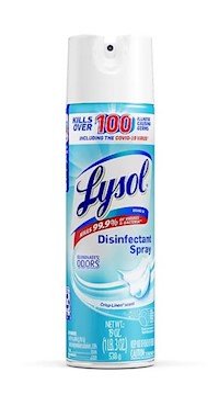 DISINFECTANT, SPRAY, LYSOL, CRISP LINEN SCENT, 19 OZ MAIN