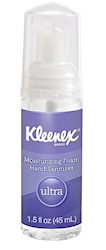 HAND SANITIZER, FOAMING, KLEENEX, 1.5 OZ LARGE