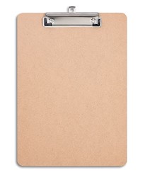 CLIPBOARD, HARDBOARD, STAPLES, LETTER SIZE, BROWN LARGE