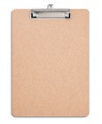 CLIPBOARD, HARDBOARD, STAPLES, LETTER SIZE, BROWN THUMBNAIL