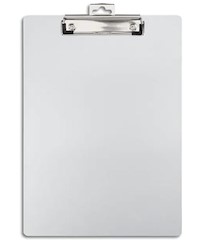 CLIPBOARD, ALUMINUM, STAPLES, LETTER SIZE, SILVER LARGE