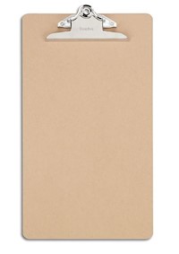 CLIPBOARD, HARDBOARD, STAPLES, LEGAL SIZE, BROWN MAIN