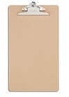 CLIPBOARD, HARDBOARD, STAPLES, LEGAL SIZE, BROWN THUMBNAIL