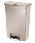 TRASH CAN, RUBBERMAID SLIM JIM, RESIN, FRONT STEP-ON, WHEELS, 24 GALLON THUMBNAIL