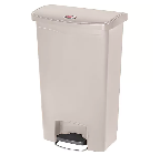 TRASH CAN, FRONT STEP-ON, 13 GALLON, BEIGE, RUBBERMAID SLIM JIM THUMBNAIL